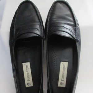ETIENNE AIGNER Judi Vintage blue leather loafers